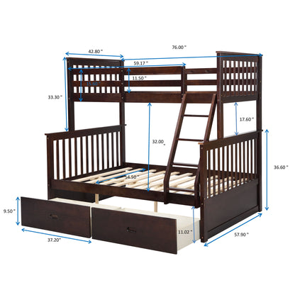 Bunk Bed With Ladder, And Safety Guard Rails - The Sleep Loft - Online Mattress Showroom NYC