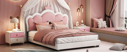 Upholstered Princess Platform Bed With Crown Headboard - The Sleep Loft - Online Mattress Showroom NYC