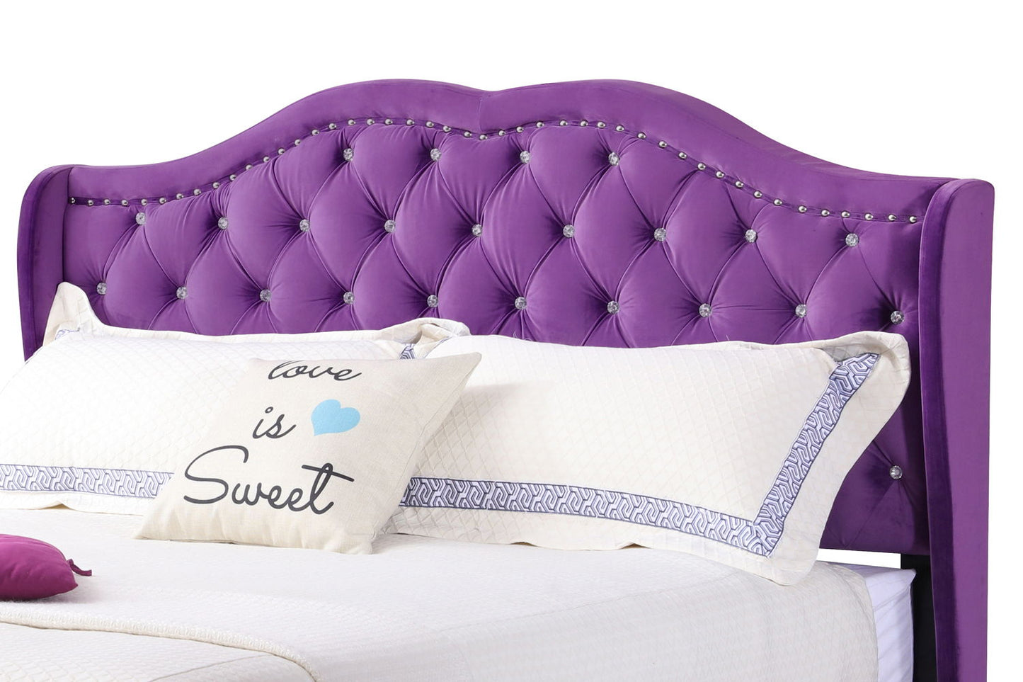 Upholstered Velvet Bed Transitional - The Sleep Loft - Online Mattress Showroom NYC