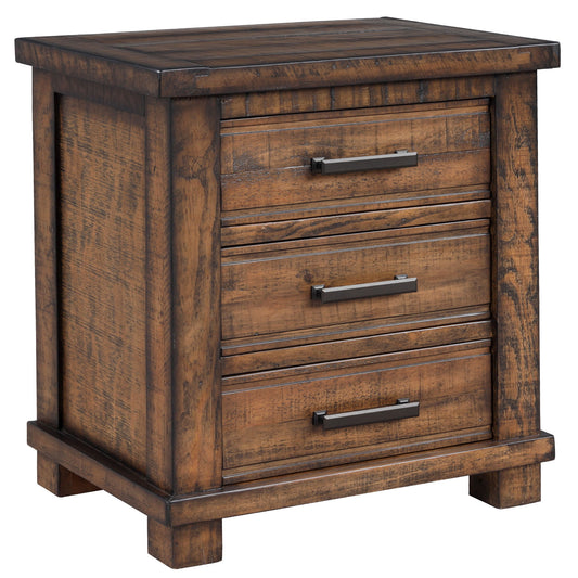 Drawer Reclaimed Solid Wood Framhouse Nightstand - Natural - The Sleep Loft - Online Mattress Showroom NYC
