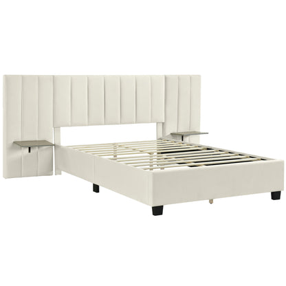 Upholstered Platform Bed With Big Headboard - The Sleep Loft - Online Mattress Showroom NYC