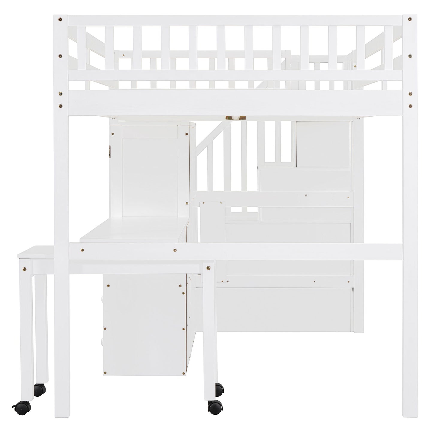 Loft Bed With Stairs, Bookshelf, Drawers, Desk & Wardrobe, Space Saving Multifunctional Furniture - The Sleep Loft - Online Mattress Showroom NYC
