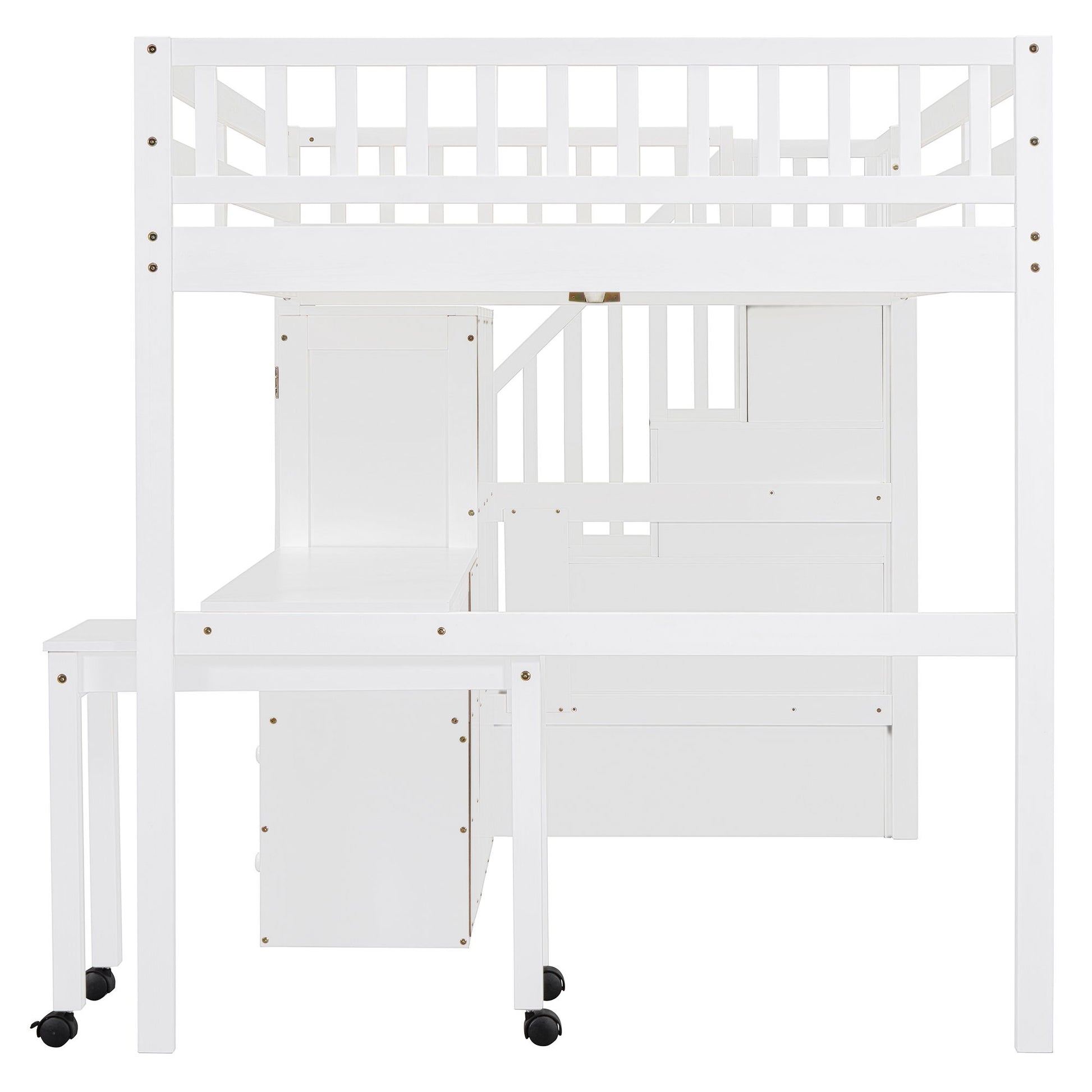 Loft Bed With Stairs, Bookshelf, Drawers, Desk & Wardrobe, Space Saving Multifunctional Furniture - The Sleep Loft - Online Mattress Showroom NYC