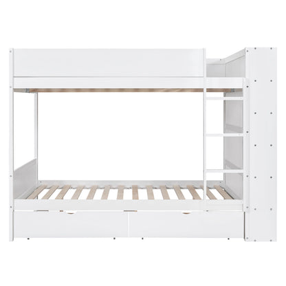 Bunk Bed With 2 Drawers And Multi Layer Cabinet - The Sleep Loft - Online Mattress Showroom NYC