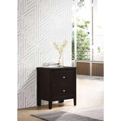 Garrett - 2 Drawer Nightstand - Cappuccino - The Sleep Loft - Online Mattress Showroom NYC