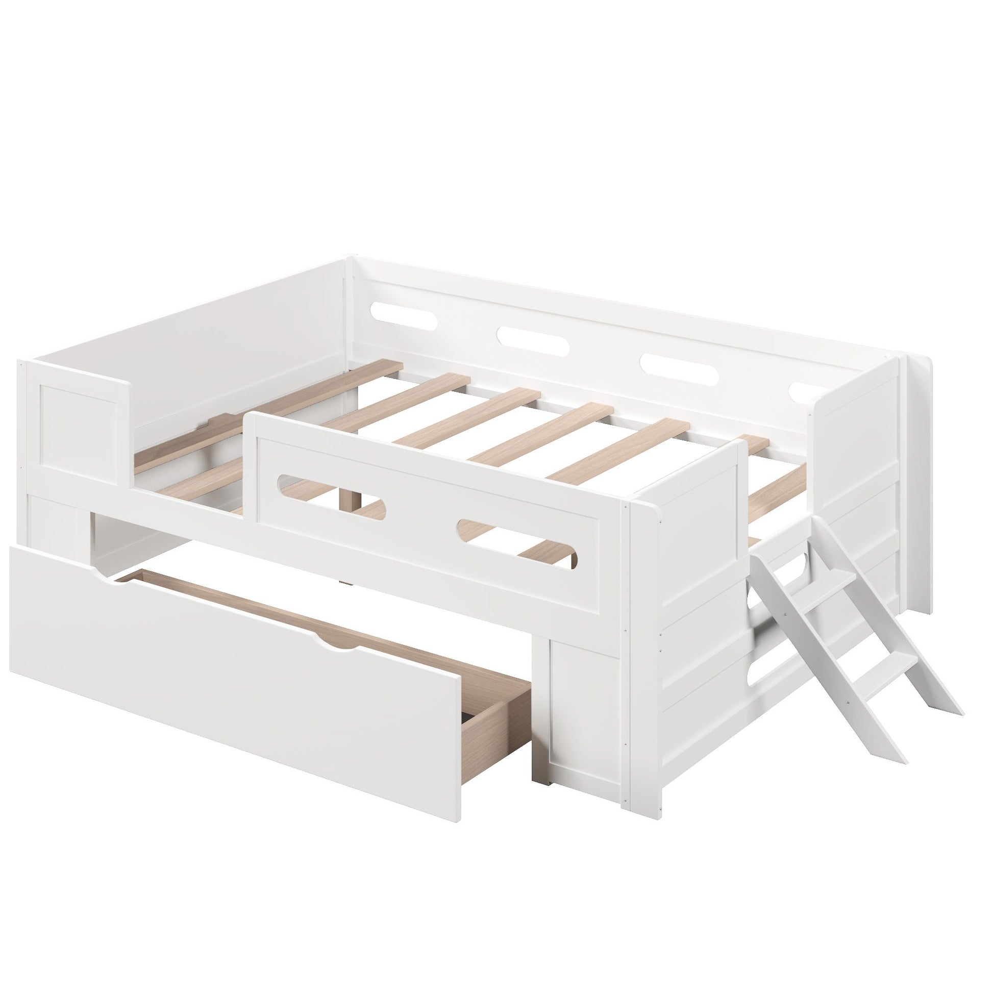 Platform Bed With Guardrail And Drawer - The Sleep Loft - Online Mattress Showroom NYC