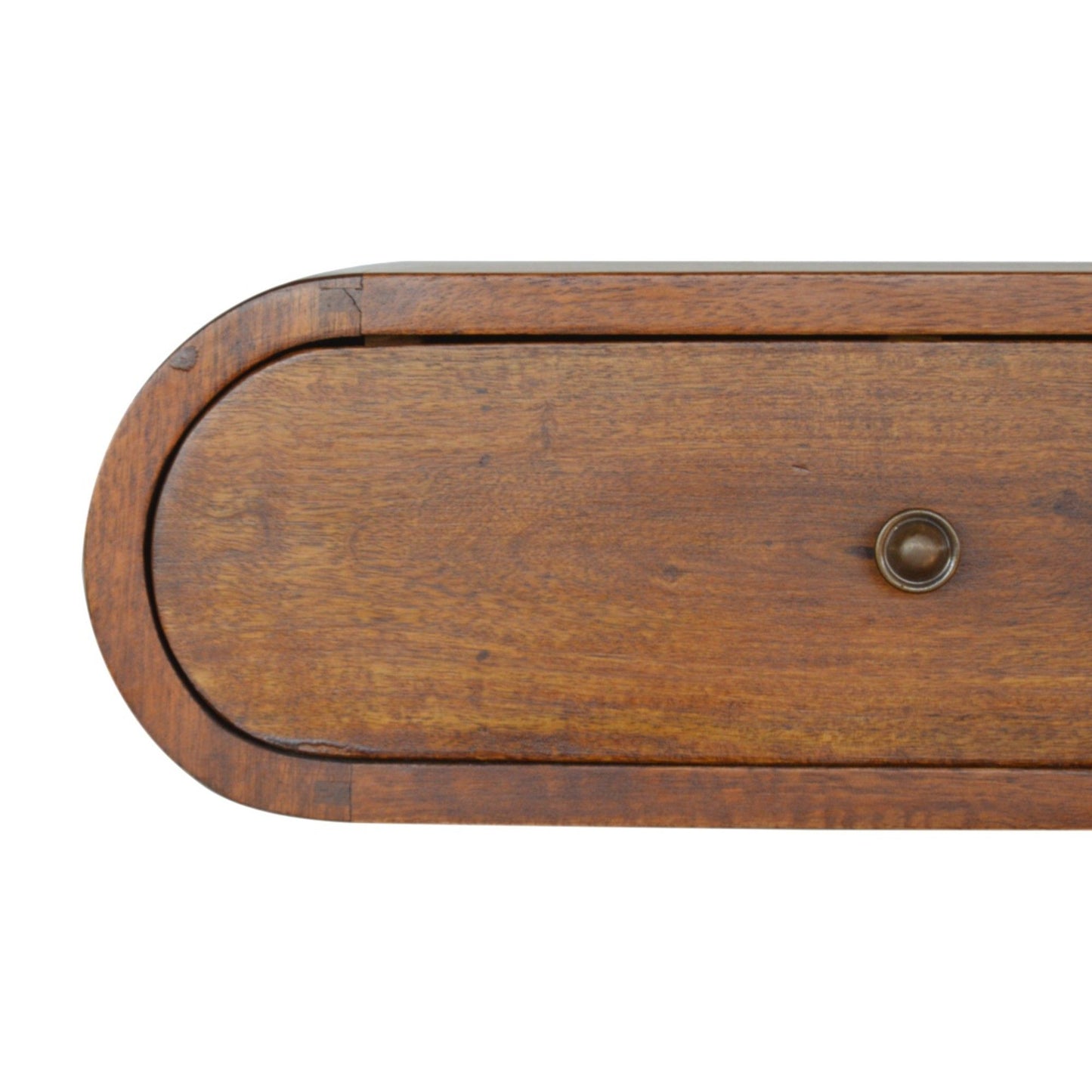 Wall Mounted Round Bedside Table - Chestnut - The Sleep Loft - Online Mattress Showroom NYC