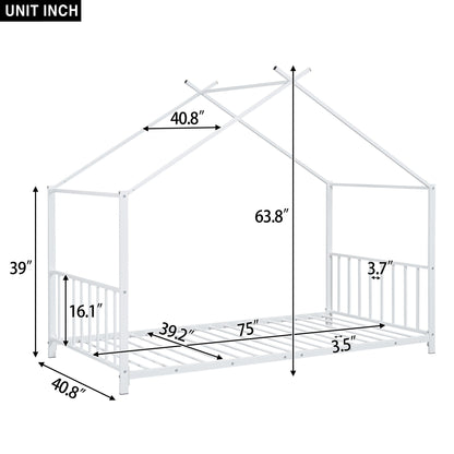 Metal House Platform Bed With Modern Design And Durable Frame - The Sleep Loft - Online Mattress Showroom NYC
