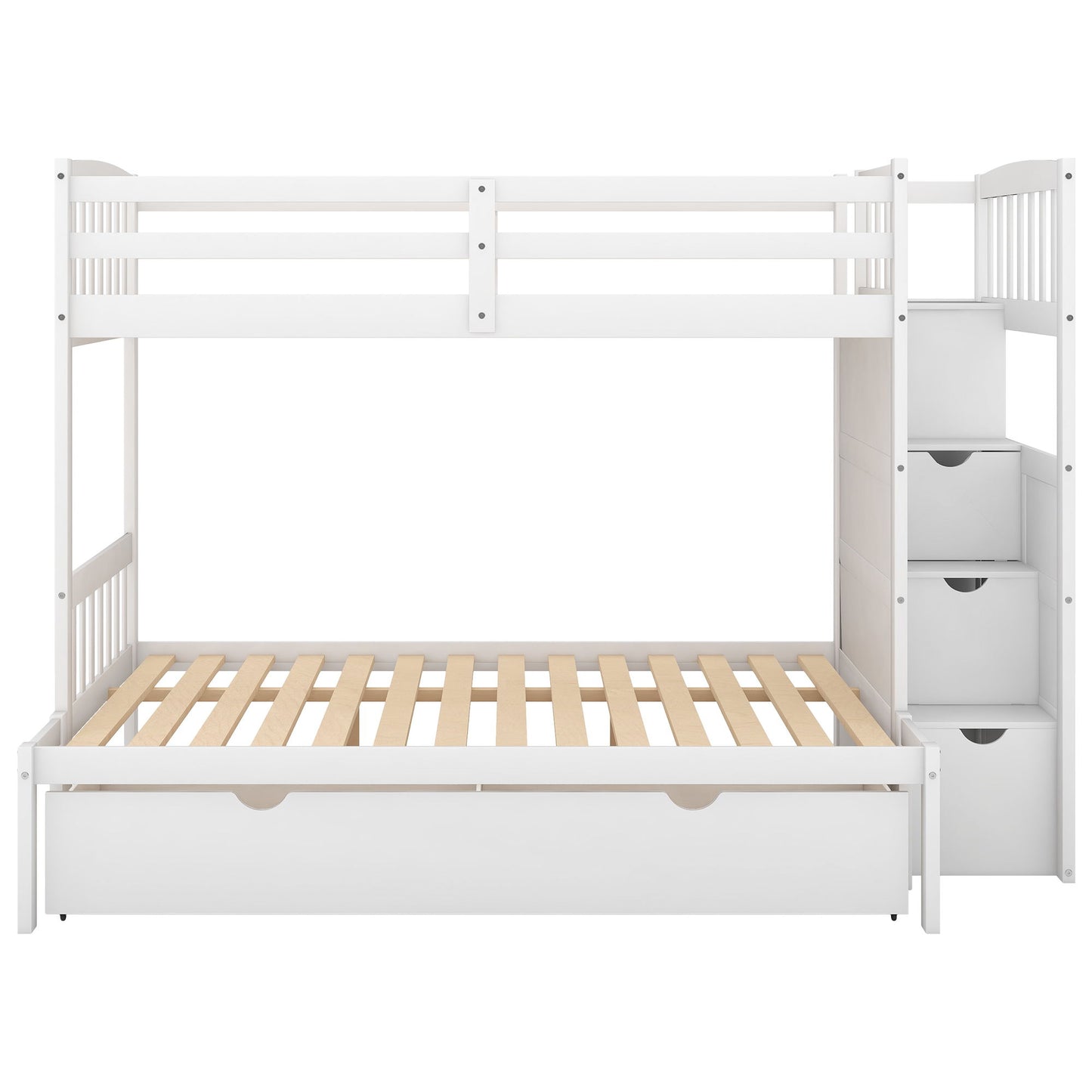 Bunk Bed, Convertible Bottom Bed, Storage Shelves And Drawers - The Sleep Loft - Online Mattress Showroom NYC