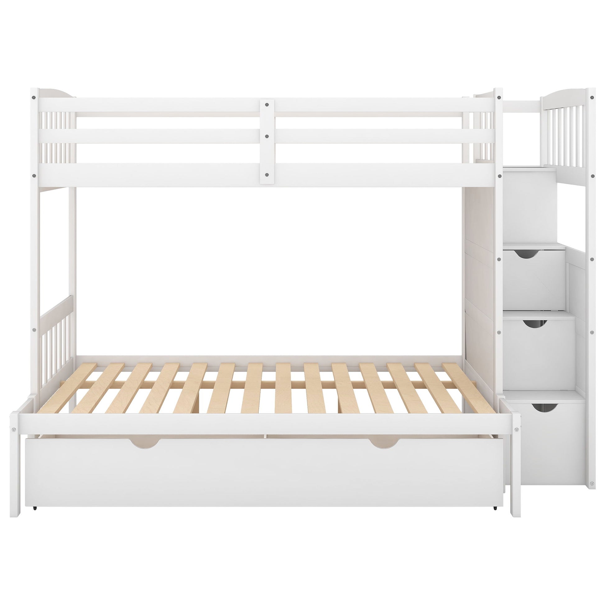 Bunk Bed, Convertible Bottom Bed, Storage Shelves And Drawers - The Sleep Loft - Online Mattress Showroom NYC