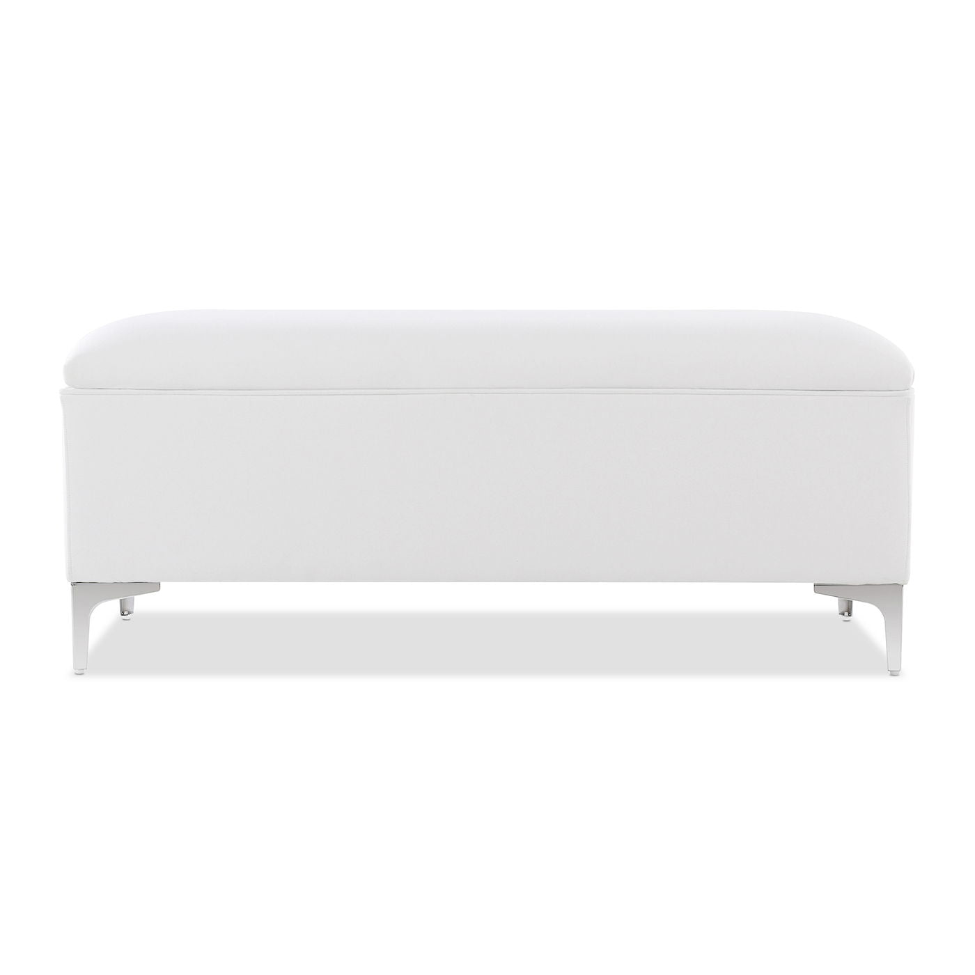 Madelyn - Modern Storage Bench - Bright White Dye - The Sleep Loft - Online Mattress Showroom NYC