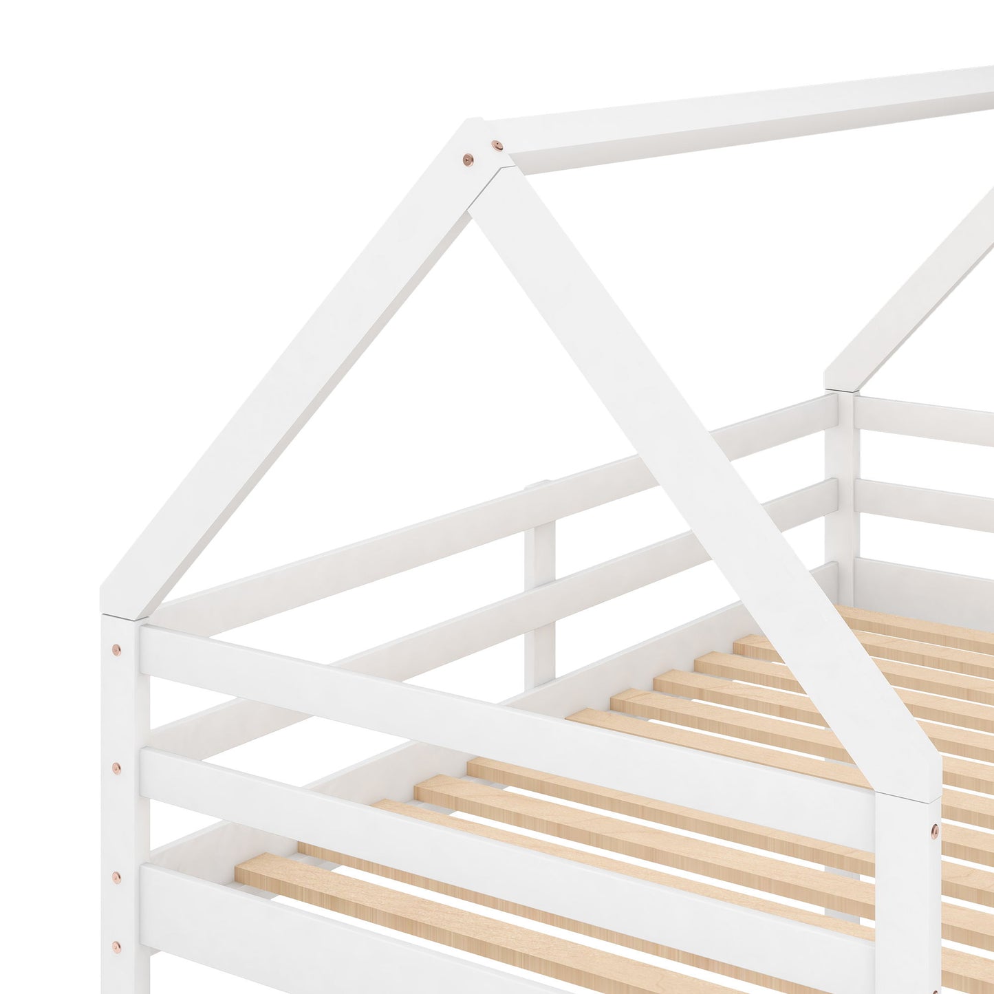 Low Bunk Bed With House Shaped Frame And Ladder - The Sleep Loft - Online Mattress Showroom NYC
