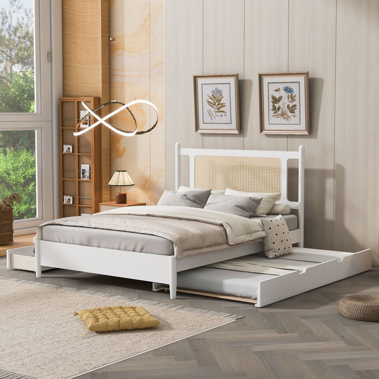Platform Bed With 2 Big Drawers & Trundle - The Sleep Loft - Online Mattress Showroom NYC