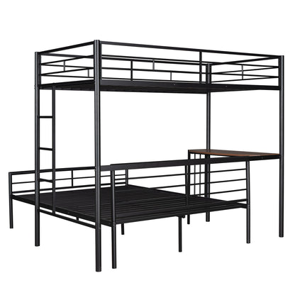 Bunk Bed With Desk, Ladder And Quality Slats For Bedroom - The Sleep Loft - Online Mattress Showroom NYC