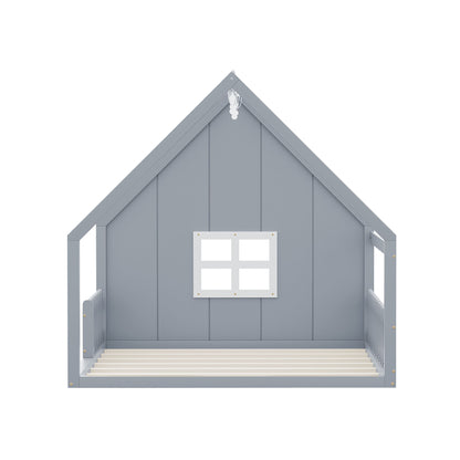 House Bed With Window And Fence - The Sleep Loft - Online Mattress Showroom NYC