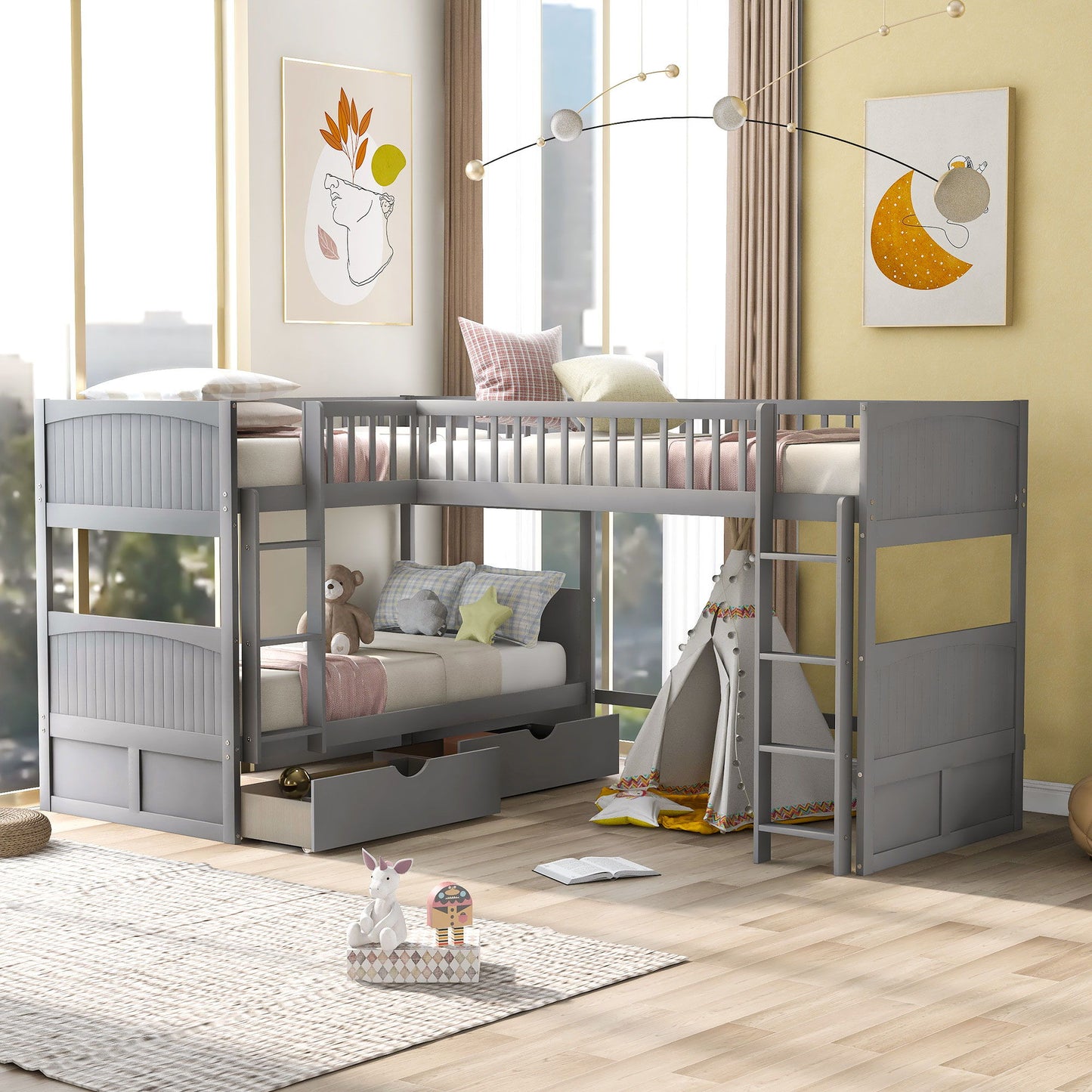 Bunk Bed With Loft And 2 Drawers - The Sleep Loft - Online Mattress Showroom NYC