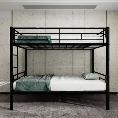 Metal Bunk Bed For Kids, Convertible Bedframe With Ladders & Guardrail - The Sleep Loft - Online Mattress Showroom NYC