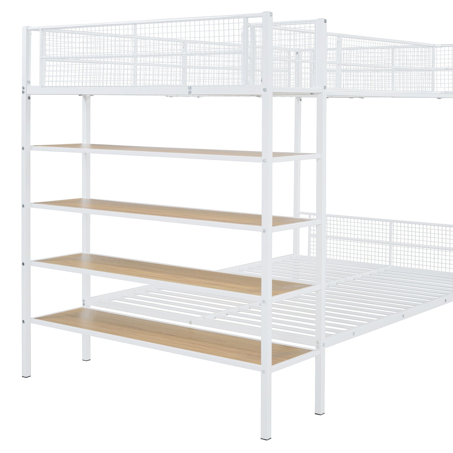 Bunk Bed With 5 Tier Shelves - The Sleep Loft - Online Mattress Showroom NYC