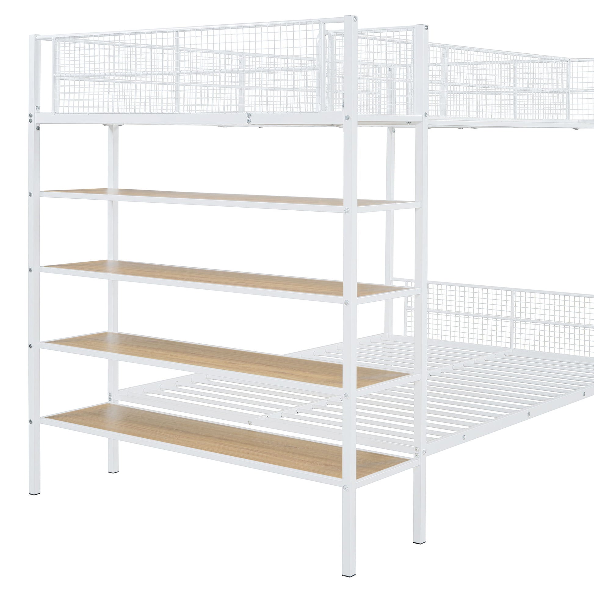 Bunk Bed With 5 Tier Shelves - The Sleep Loft - Online Mattress Showroom NYC