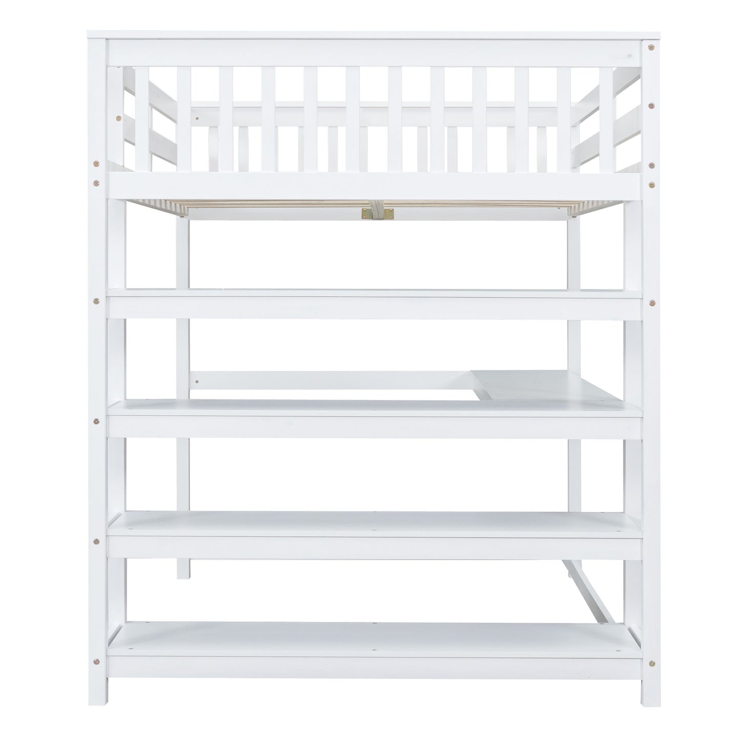Loft Bed With Storage Shelves And Under Bed Desk - The Sleep Loft - Online Mattress Showroom NYC