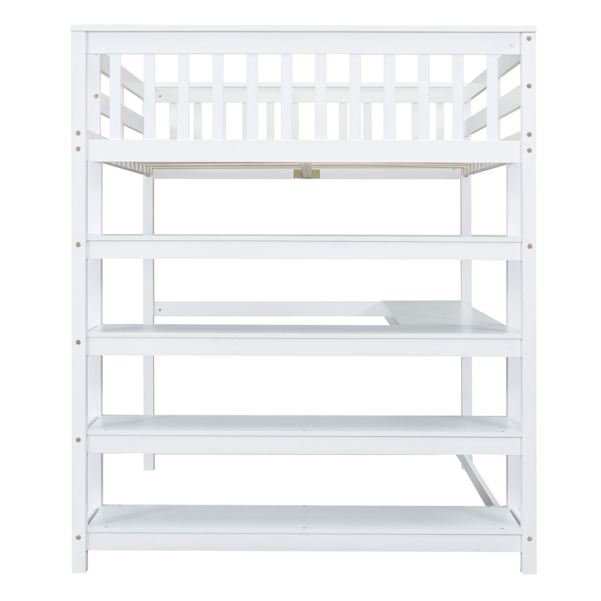 Loft Bed With Storage Shelves And Under Bed Desk - The Sleep Loft - Online Mattress Showroom NYC