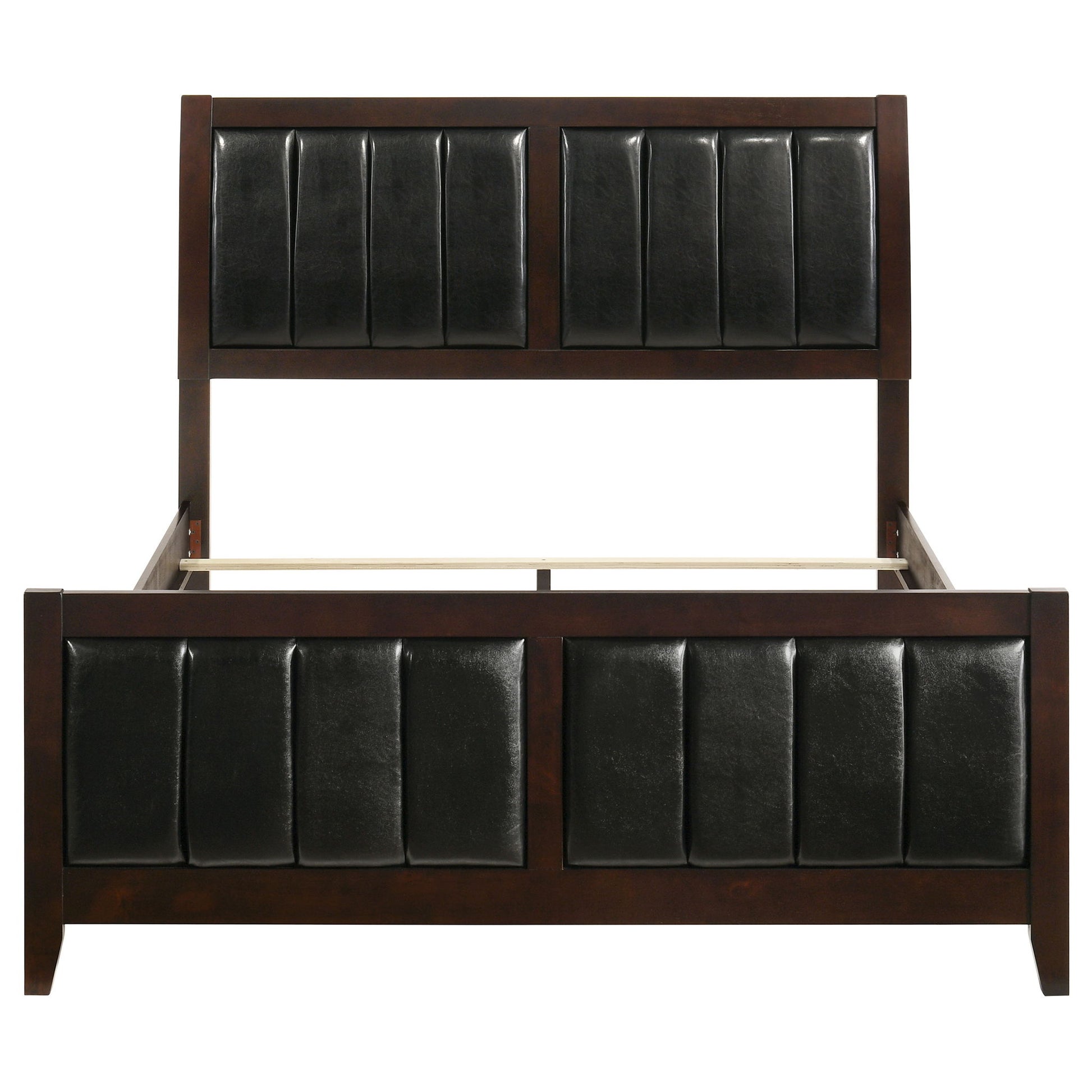 Queen Panel Bed With Upholstered Headboard And Footboard - Brown - The Sleep Loft - Online Mattress Showroom NYC
