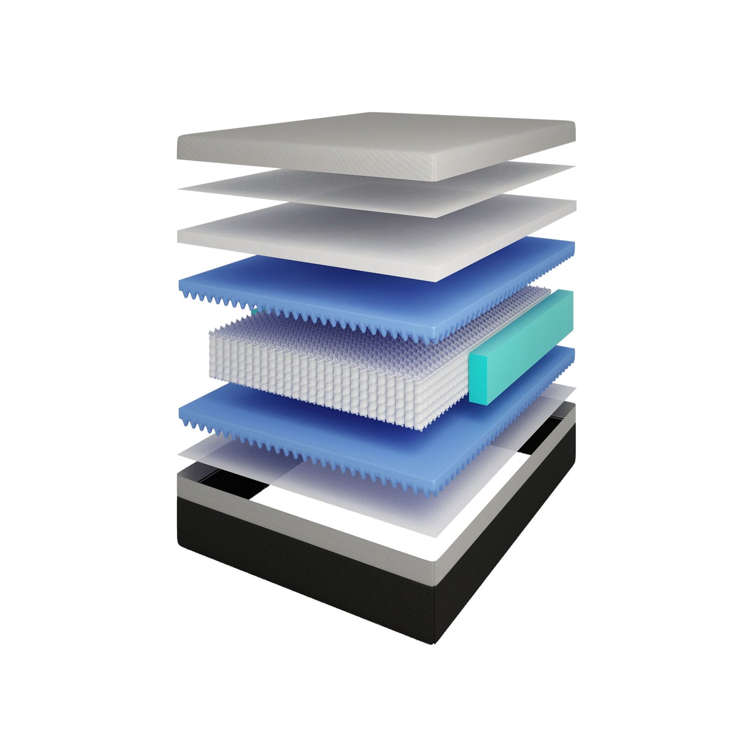 12'' Queen Size Hybrid Mattress, Cooling Memory Foam & Pocket Springs Medium Firm - White - The Sleep Loft - Online Mattress Showroom NYC