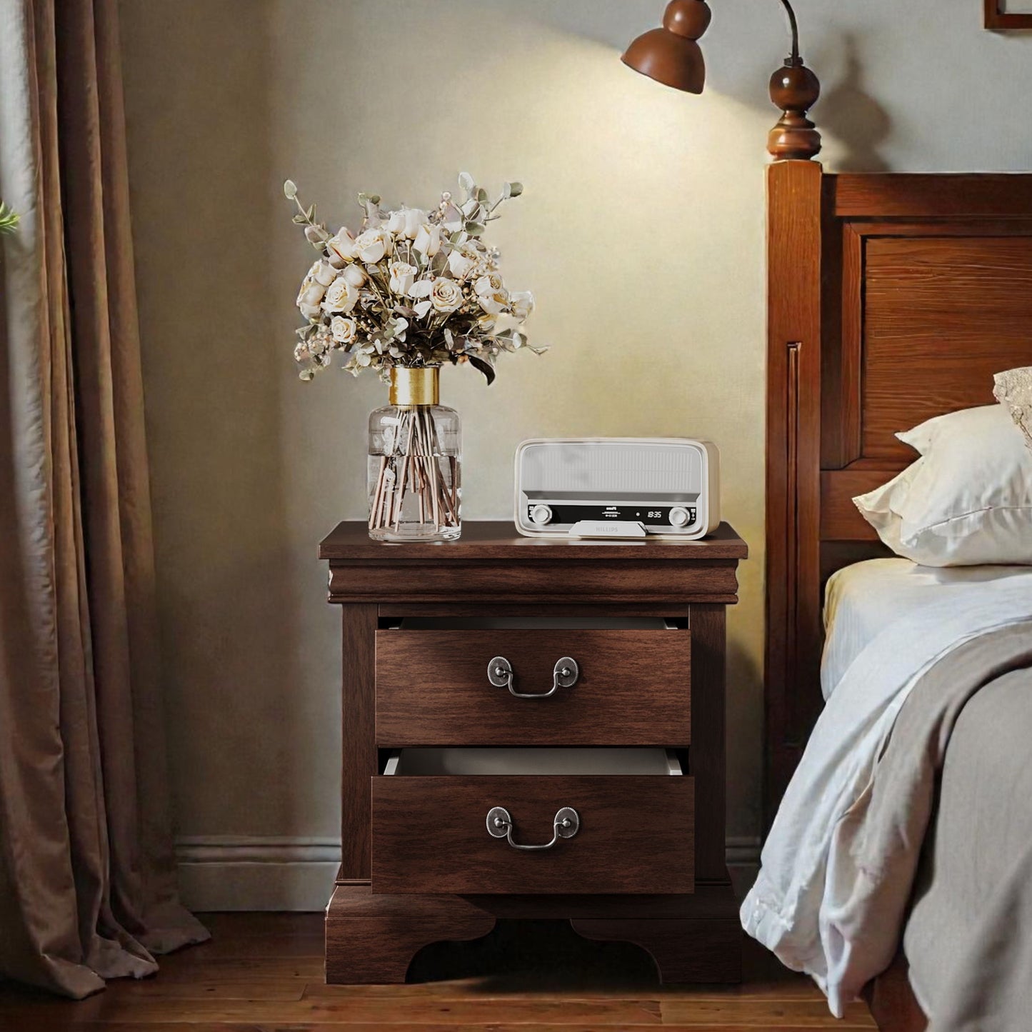 Nightstand With 2 Drawers - The Sleep Loft - Online Mattress Showroom NYC