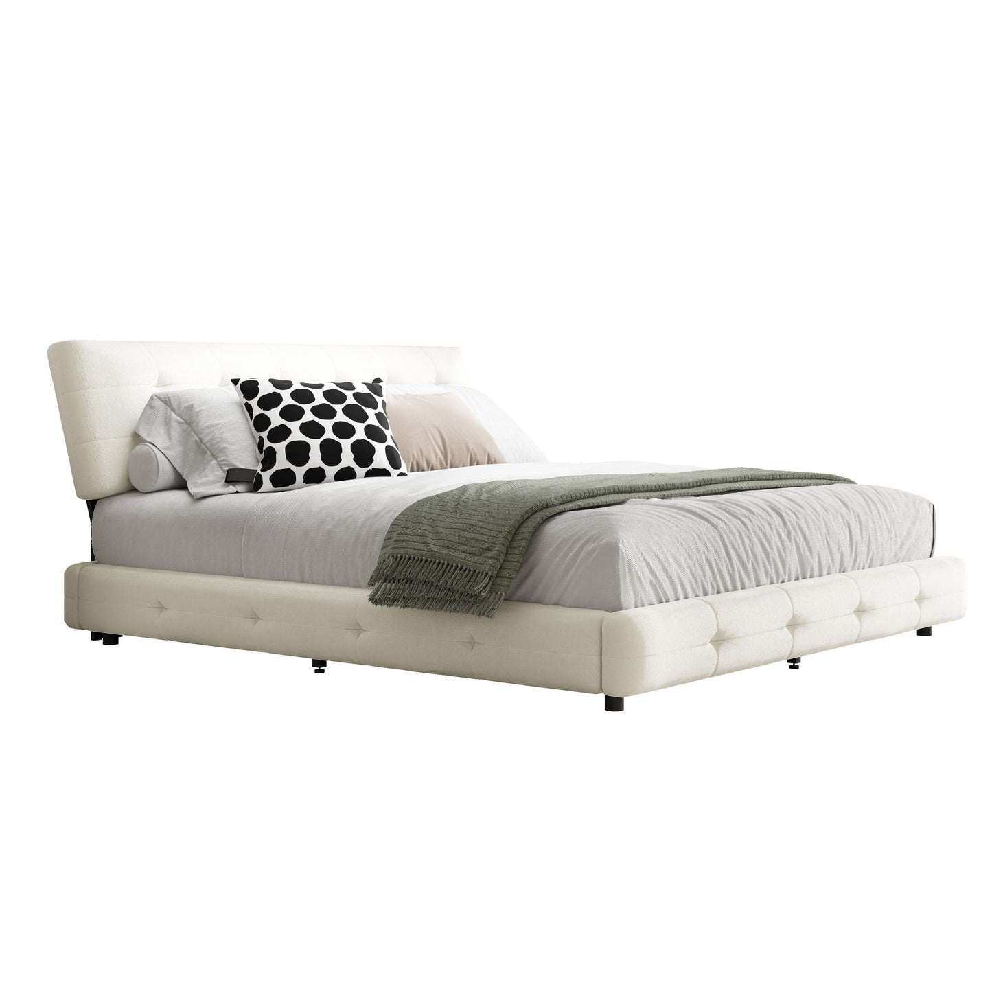 Tufted Headboard With Extra-Large Ultra-Soft Cloud Pillow Design - The Sleep Loft - Online Mattress Showroom NYC