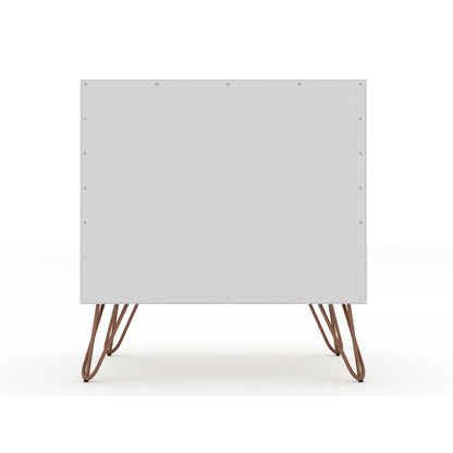 Rockefeller - Nightstand With 2 Drawers - White - The Sleep Loft - Online Mattress Showroom NYC