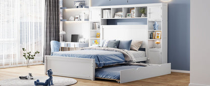 Bed With All In One Cabinet, Shelf And Sockets, Trundle - The Sleep Loft - Online Mattress Showroom NYC