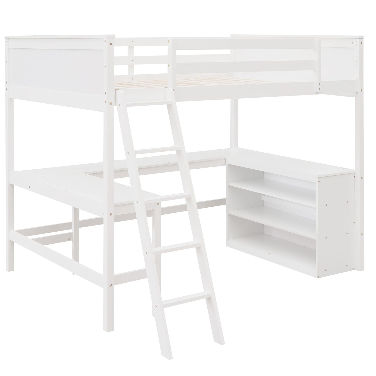 Loft Bed With Shelves With Desk - The Sleep Loft - Online Mattress Showroom NYC