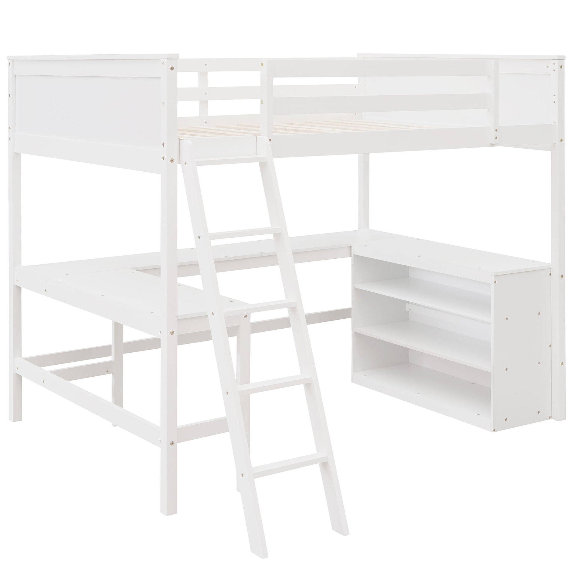 Loft Bed With Shelves With Desk - The Sleep Loft - Online Mattress Showroom NYC