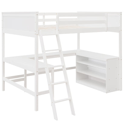 Loft Bed With Shelves With Desk - The Sleep Loft - Online Mattress Showroom NYC