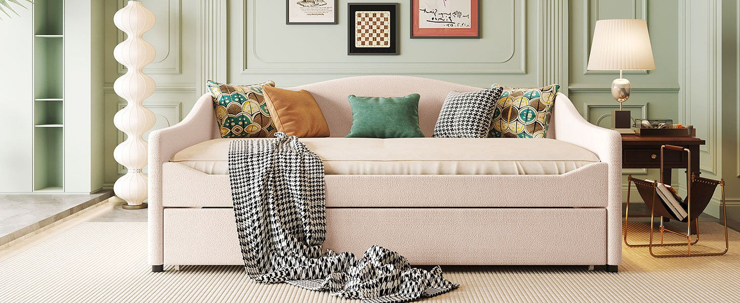 Upholstered Daybed With Light And Trundle - The Sleep Loft - Online Mattress Showroom NYC