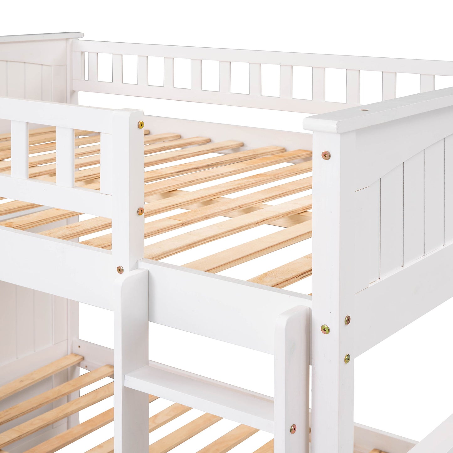 Bunk Bed With Twin Size Trundle, Guardrails - The Sleep Loft - Online Mattress Showroom NYC