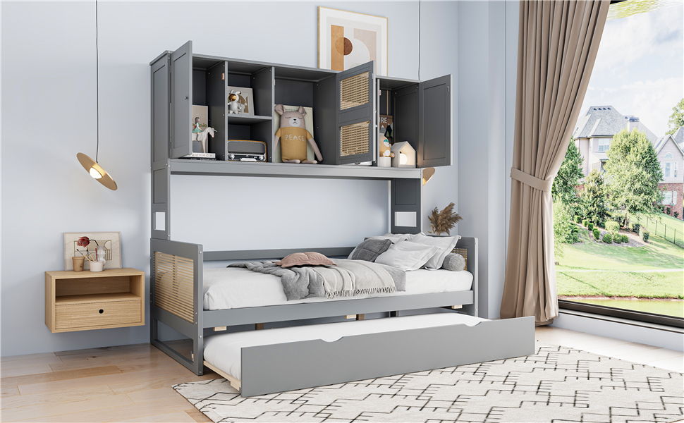 Daybed And All In One Cabinet And Shelf - The Sleep Loft - Online Mattress Showroom NYC