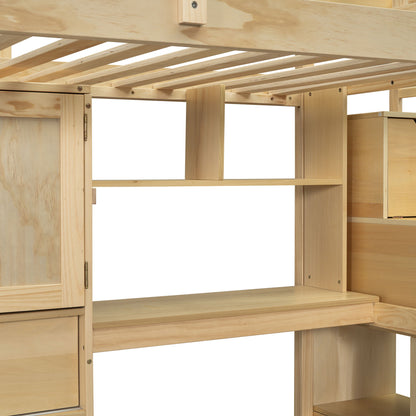 Loft Bed With Built In Desk And Staircase - The Sleep Loft - Online Mattress Showroom NYC