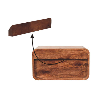 Curved Wall Mounted Bedside Nightstand - The Sleep Loft - Online Mattress Showroom NYC