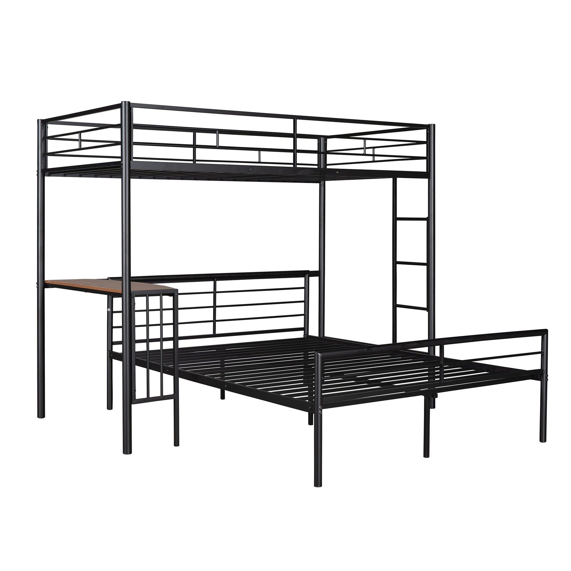 Bunk Bed With Desk, Ladder And Quality Slats For Bedroom - The Sleep Loft - Online Mattress Showroom NYC