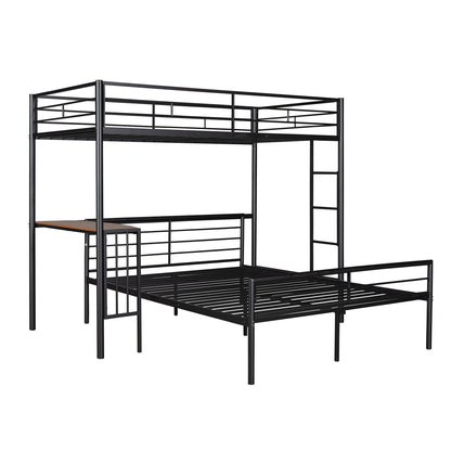Bunk Bed With Desk, Ladder And Quality Slats For Bedroom - The Sleep Loft - Online Mattress Showroom NYC