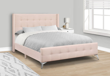 Queen Size Bed Upholstered - Pink - The Sleep Loft - Online Mattress Showroom NYC
