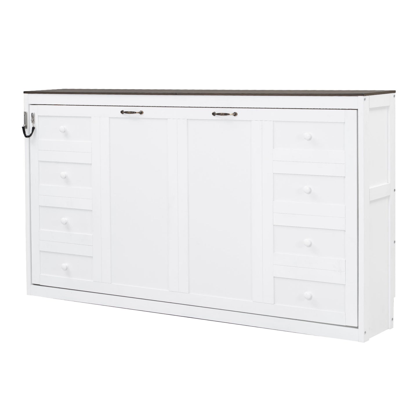 Murphy Bed With LED Light, Foldable Wall Bed Cabinet - The Sleep Loft - Online Mattress Showroom NYC