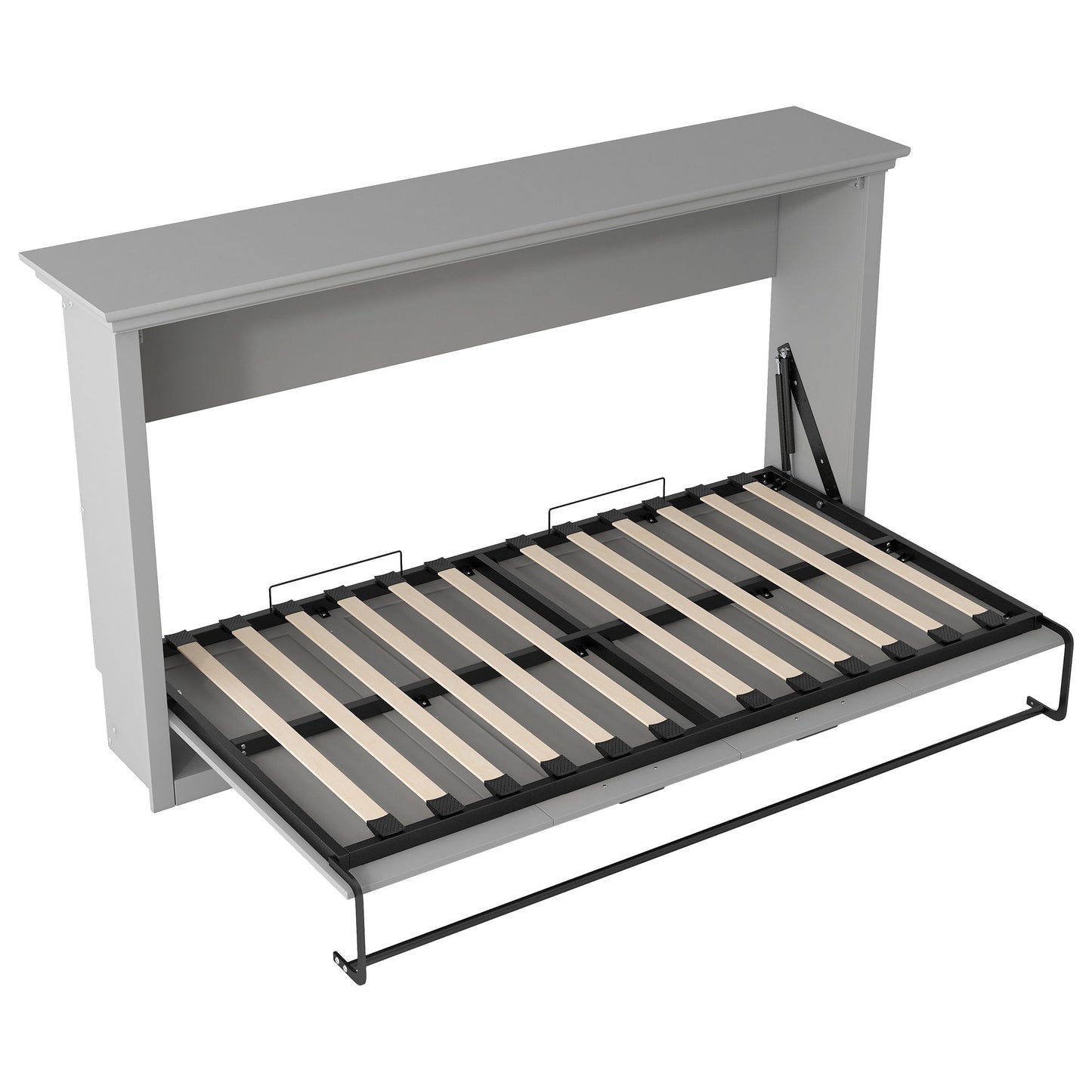 Twin Size Murphy Bed With Cabinet Storage - Gray - The Sleep Loft - Online Mattress Showroom NYC