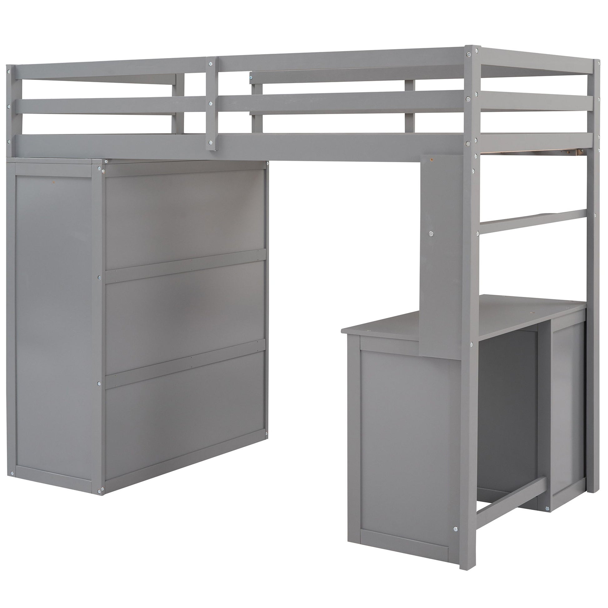 Loft Bed With Drawers, Desk, And Wardrobe - The Sleep Loft - Online Mattress Showroom NYC