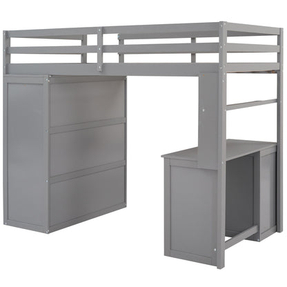 Loft Bed With Drawers, Desk, And Wardrobe - The Sleep Loft - Online Mattress Showroom NYC