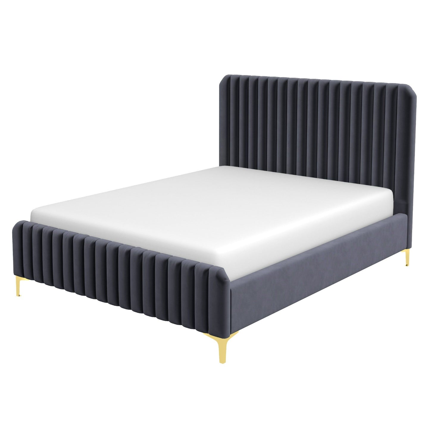 Bethany - Queen Upholstered Platform Bed - Gray - The Sleep Loft - Online Mattress Showroom NYC