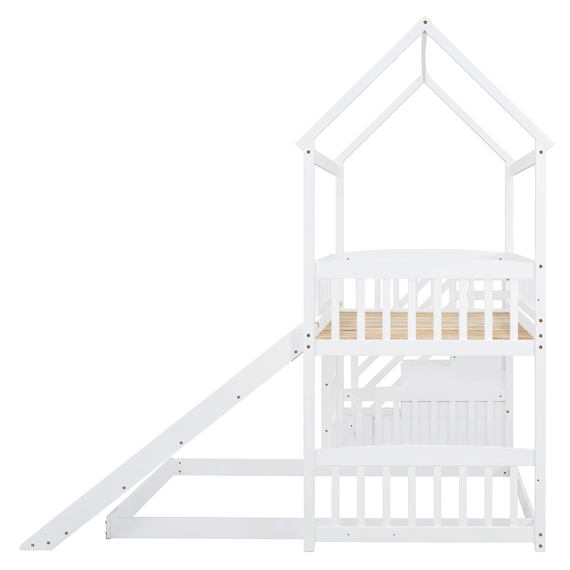 House Bunk Bed With Slide - The Sleep Loft - Online Mattress Showroom NYC