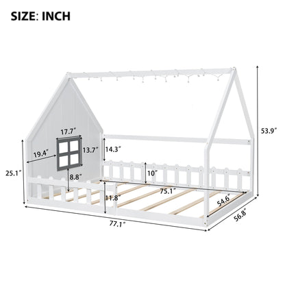 House Bed With Window And Fence - The Sleep Loft - Online Mattress Showroom NYC