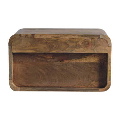 Curved Upper Slot Floating Nightstand - The Sleep Loft - Online Mattress Showroom NYC